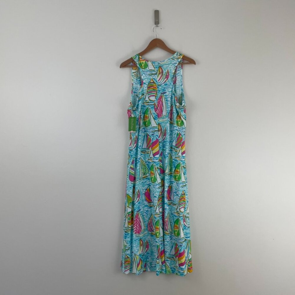 Lilly Pulitzer Treena Maxi Dress in You Gotta Regatta Multi Size XL - Picture 2 of 6
